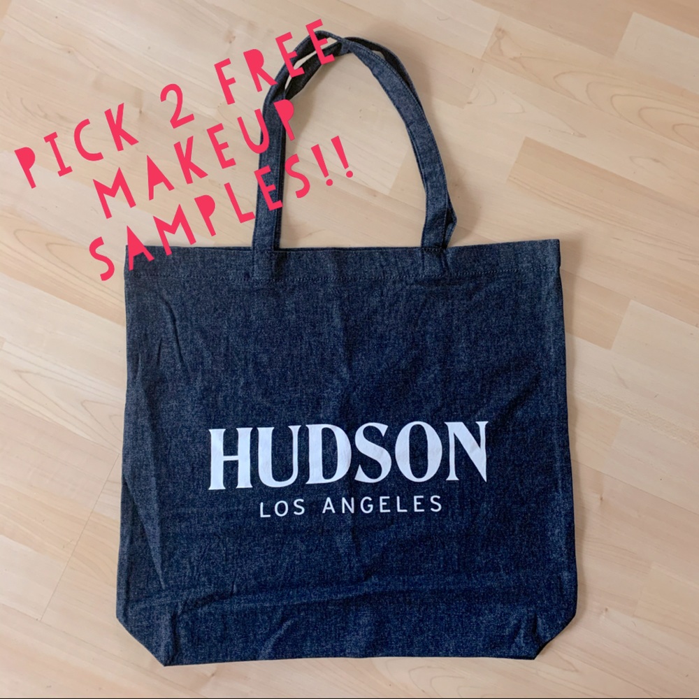 Hudson Jeans Denim Tote Bag +2 free beauty samples